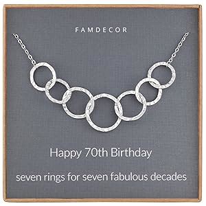 Th Birthday Gifts For Women Six Interlocking Infinity Circles