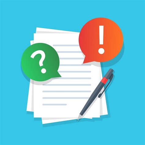 Premium Vector Document With Question Mark And Pen Icon In Flat Style