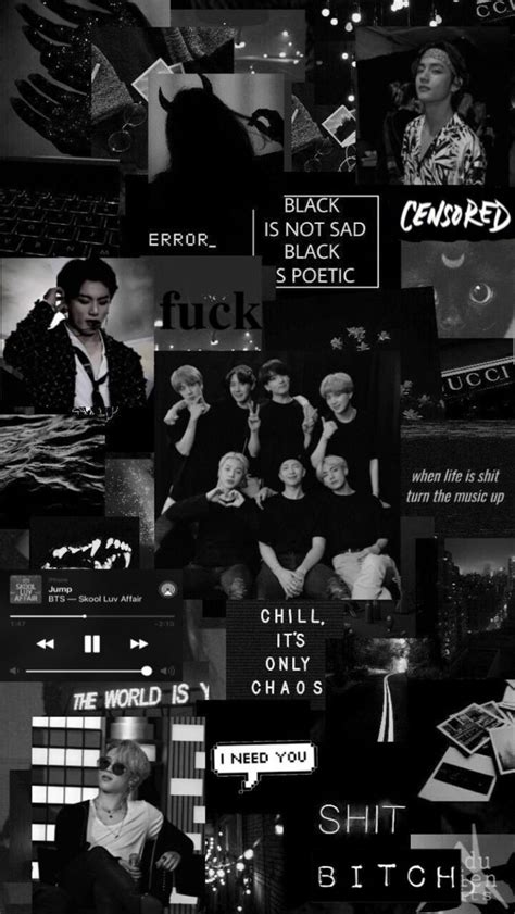 Bts Aesthetic Black Wallpaper