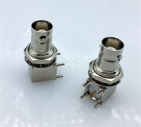 Unids Lote Pin Cobre N Quel Rf Conector Coaxial Bnc Hembra Hembra