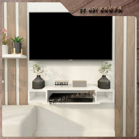 Jual Rak Tv Minimalis Modern Terbaru Gantung Tempel Tembok Dekorasi