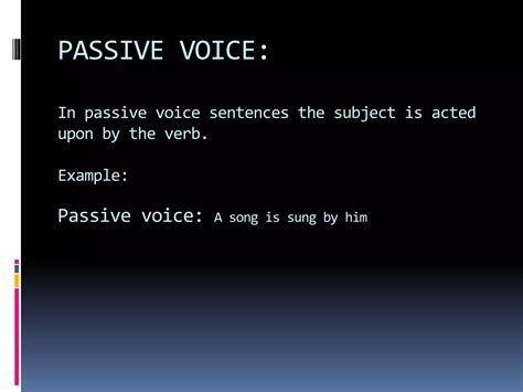 Active And Passive Voice Pptx