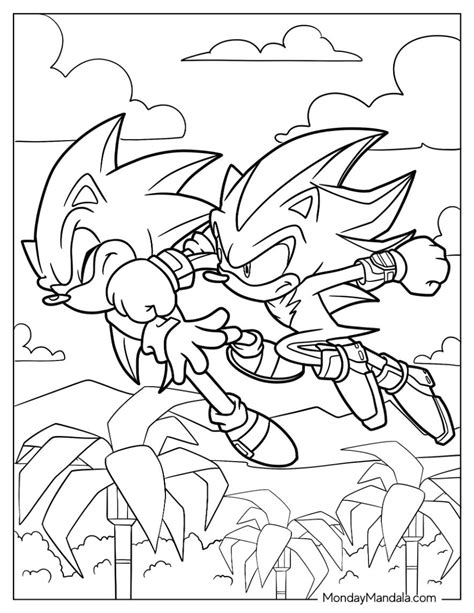 20 Shadow Sonic Coloring Pages Free PDF Printables In 2024 Cartoon