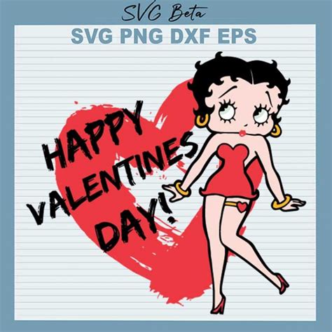 Valentine S Day Betty Boop SVG Betty Boop SVG Happy Valentine SVG PNG