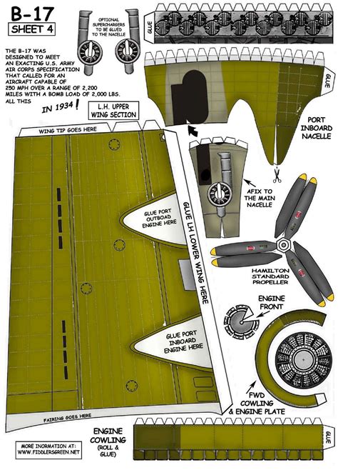 Papercraft D Paper Model Plane Paper Craft Plane Digital File Plans