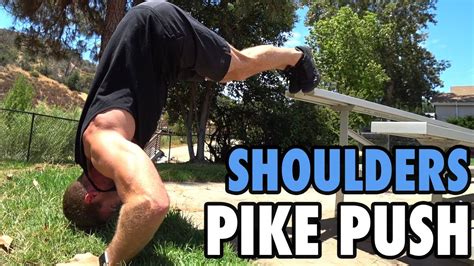 How To Perform The Pike Push Bodyweight Shoulders Exercise Tutorial