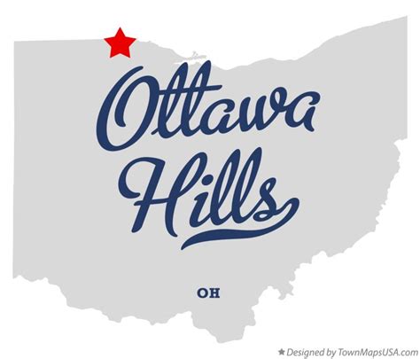 Map of Ottawa Hills, OH, Ohio