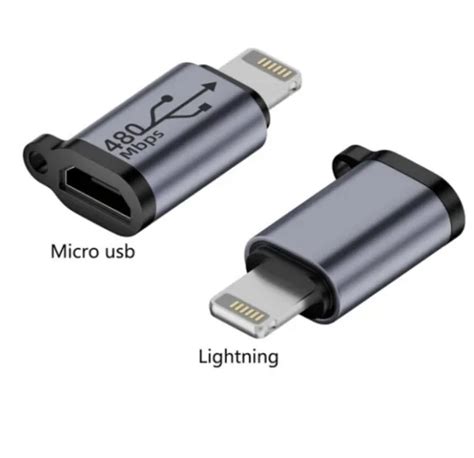 ADATTATORE CONVERTITORE DA Micro Usb A Lightning Dati Ricarica Per