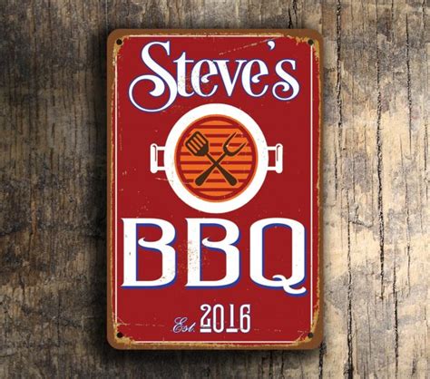 Personalized Bbq Sign Classic Metal Signs