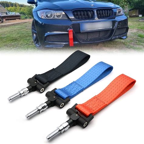 Universal Car Trailer Ring Tow Towing Hook Strap For Bmw E46 E30 E32