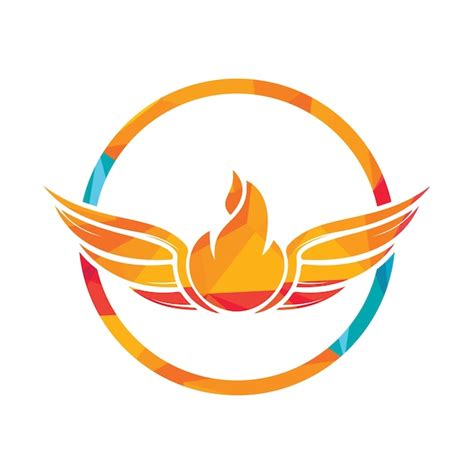 Premium Vector | Fire wings vector logo design