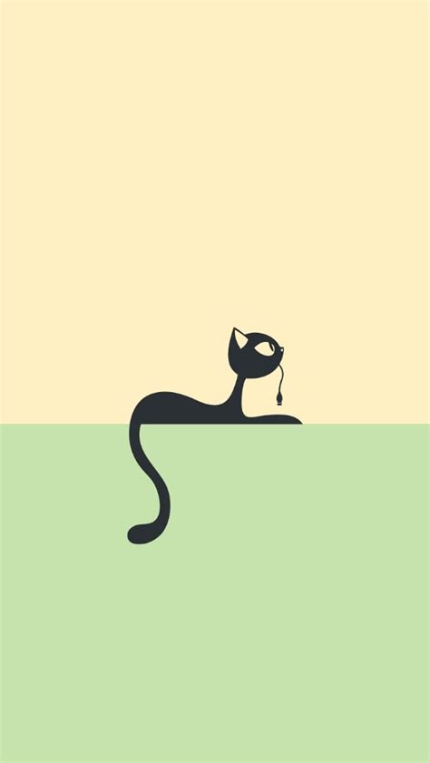 Minimalist Black Cat Backiee