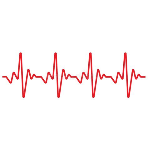 Heartbeat Line Vector Vector Illustration Stock Vector Illustration