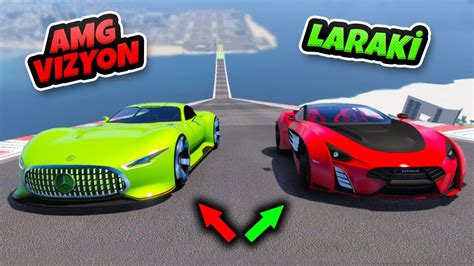 Laraki vs Mercedes Vizyon Arabalar 4 Farklı Parkurda GTA 5 YouTube