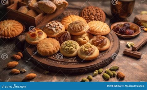 Semolina Maamoul Or Mamoul Cookies With Dates Walnuts And Pistachio