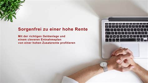 Entnahmeplan Rechner für Zusatzrente