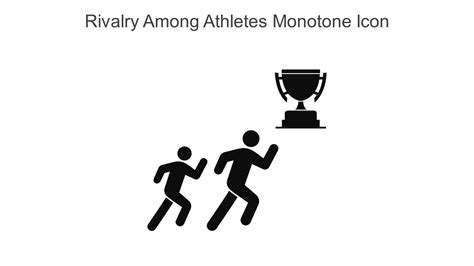 Rivalry Among Athletes Monotone Icon In Powerpoint Pptx Png And