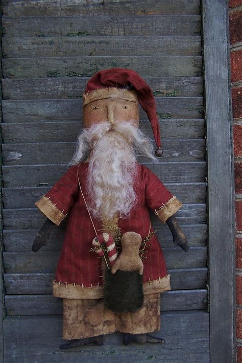 Wonderful Looking Santa Navidad Primitive Santa Santa