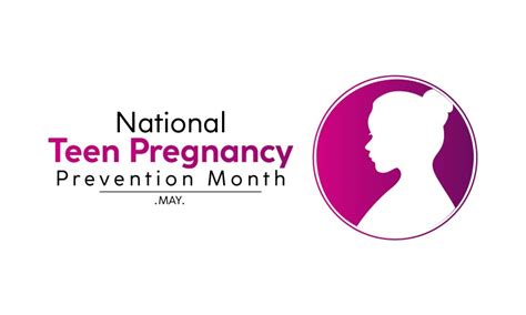 National Teen Pregnancy Prevention Month Health Vector Image