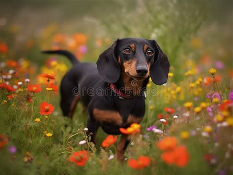 Dachshund Flowers Stock Illustrations 206 Dachshund Flowers Stock