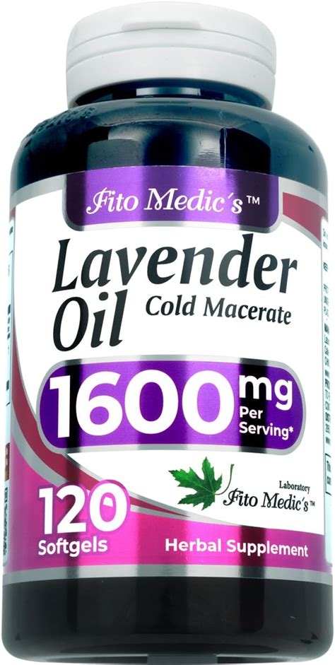 Amazon FITO MEDIC S Lab Lavender Pills 120 Soft Gels 1600 Mg