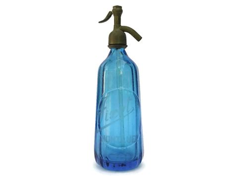 Antique Cobalt Blue Glass Seltzer Bottle Antique Soda Siphon