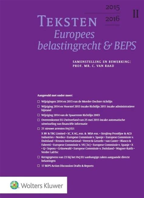 Teksten Europees Belastingrecht Beps Ii Ebook