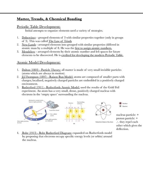 Gr Chemistry Unit Matter Trends Chemical Bonding Periodic