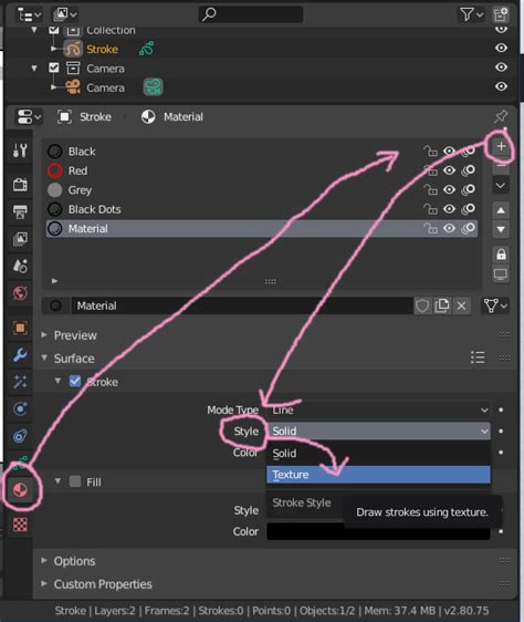 Importing Photoshop Brushes For Grease Pencil And Texture Mapping