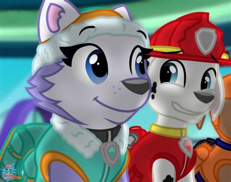 Marshall X Everest Paw Patrol By Rainboweevee Da On Deviantart Everest Paw Patrol Paw Patrol