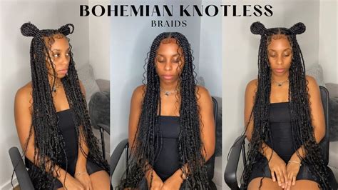 Goddess Bohemian Knotless Braids Beginner Friendly And Affordable Youtube Knotless Beauty