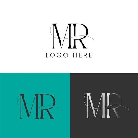 Premium Vector Mr Initial Letter Logo