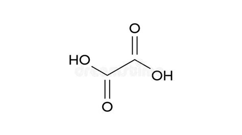 Oxalic Acid Molecule Structural Chemical Formula Ball And Stick Model