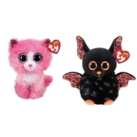 Ty Peluches Beanie Boos Reagan Chat And Raton Chauve Souris D