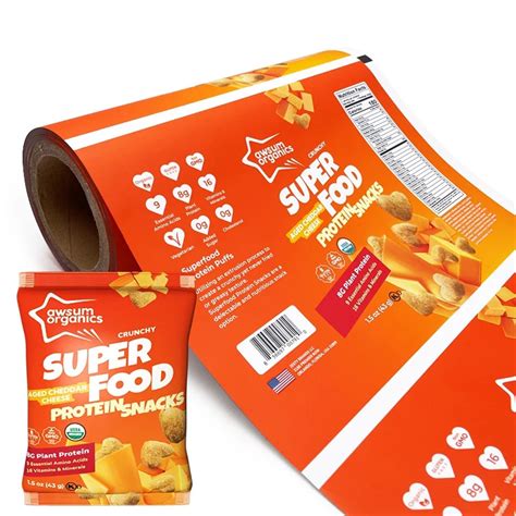 Bopp Pet Metallized Film Food Grade Potato Chips Sachet Packaging Film