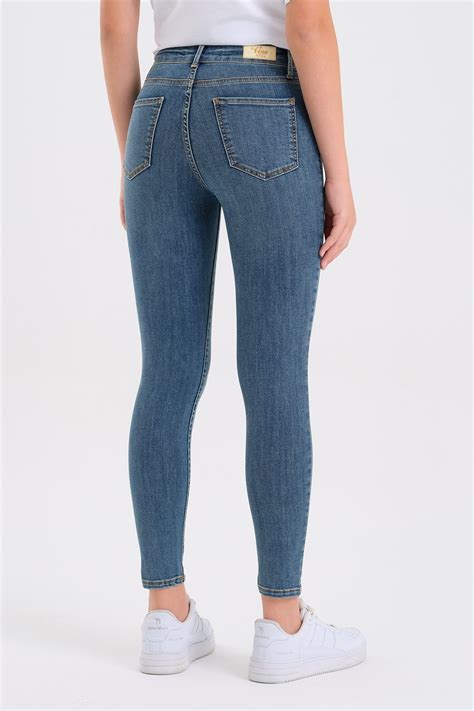 Gabriella Koyu Mavi Likral Skinny Jean Pantolon Vena