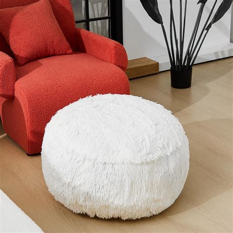 Amazon Buryeah Pcs Unstuffed Ottoman Pouf Cover Empty Faux Fur