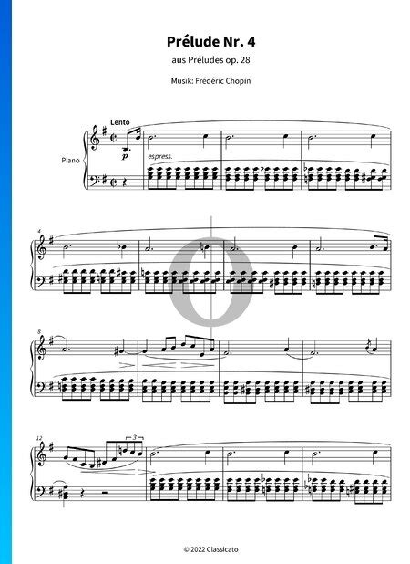 Prélude In A Major Op 28 No 7 Sheet Music Piano Solo Pdf