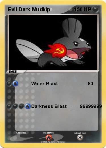 Pokémon Evil Dark Mudkip Water Blast My Pokemon Card