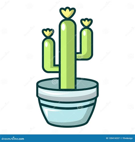 Saguaro Cactus Icon, Cartoon Style Stock Vector - Illustration of ...