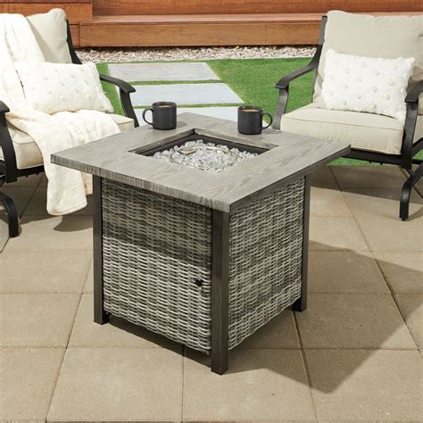 Better Homes Gardens Square Wicker Gas Fire Pit Table