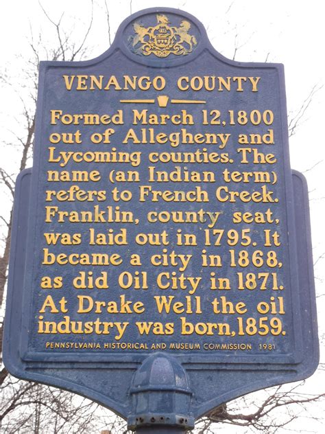 Venango County Historic Marker Franklin Pennsylvania Flickr