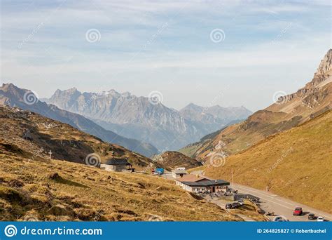 Dramatic Swiss Mountain Panorama At The Klausenpass Region In