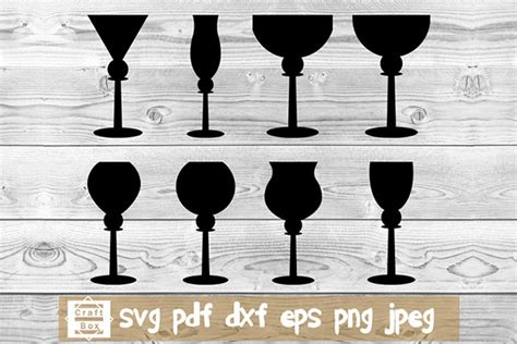 Glasses Silhouettes Svg Glass Svg Graphic By Craft Box Creative Fabrica