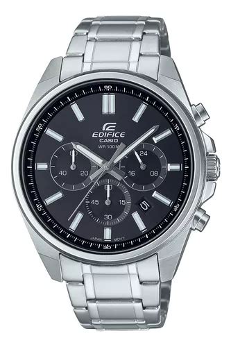 Pulseira de relógio masculina Casio EFV 650d 1AVUDF Edifice cor prata