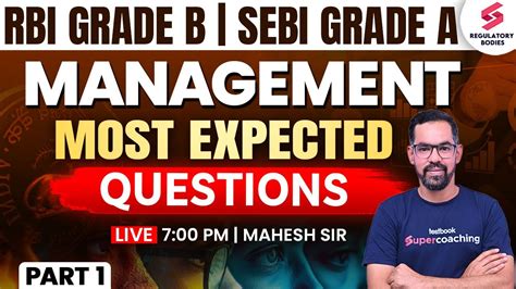 Management For Rbi Grade B Expected Question For Rbi Grade B Sebi