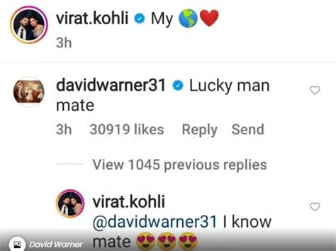 Virat Kohli David Warner अनुष्का शर्मा की फोटो पर कमेंट कर घिरे डेविड