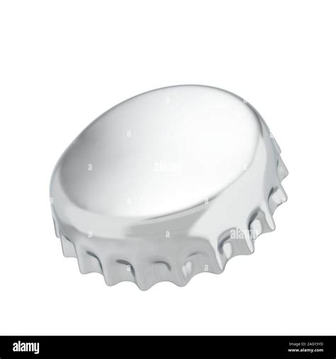 Blank Bottle Cap 3d Illustration Isolated On White Background Stock