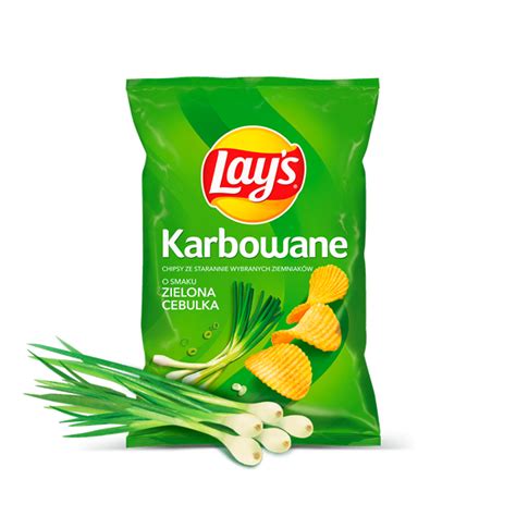 Chipsy Lays Karbowane Zielona Cebulka G Polski Sklep W Norwegii