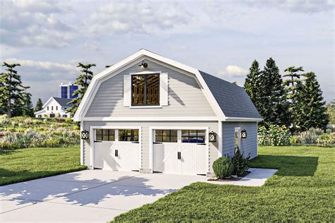 Square Foot Car Barn Like Detached Garage Plan Dj